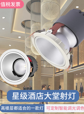 酒店大堂宴会厅客房大瓦数筒射灯