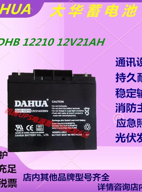 大华蓄电池DHB12210 12V21AH消防报警主机UPS电源全新免维护通讯