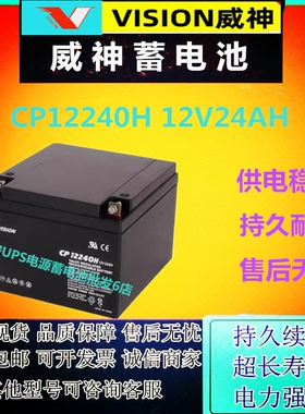VISION威神蓄电池CP12240H 12V24AH直流屏UPS电源通讯机房免维护