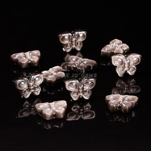 2026晶典珠宝 天然银曜石蝴蝶雕刻件diy饰品手链挂坠配饰半成品