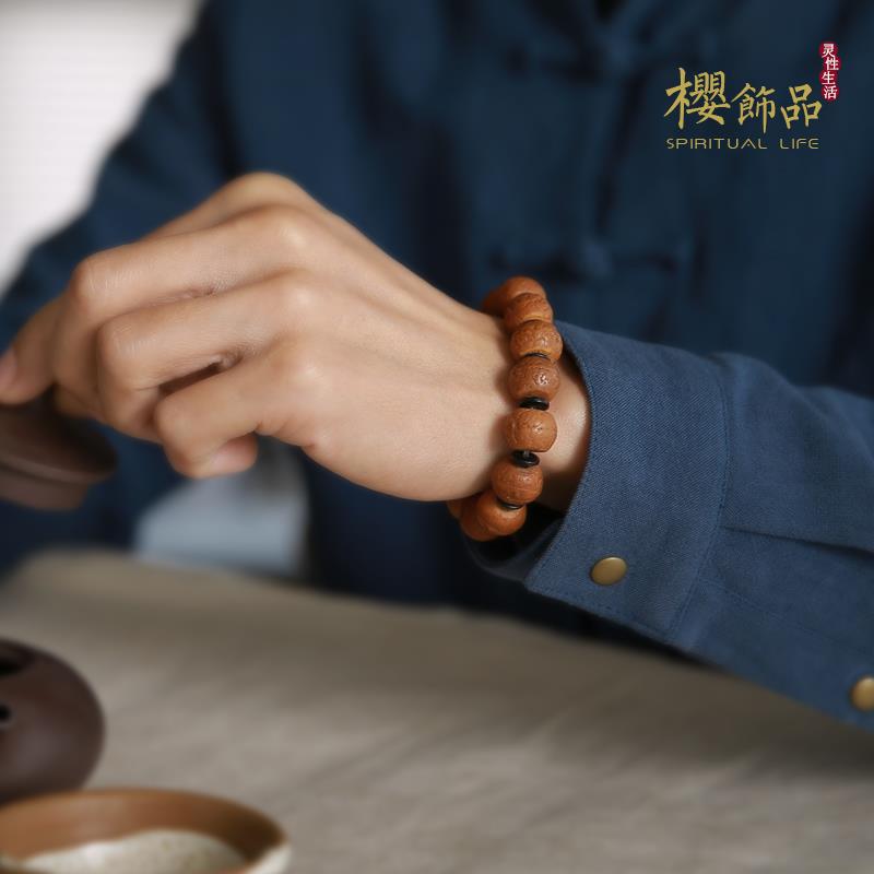 2025樱【暮】大凤眼菩提尼泊尔原籽红皮手串藏式龙眼菩提手链男女