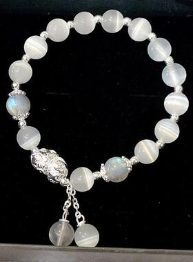 2026猫眼石貔貅手链女ins小众设计复古灰月光貔貅手串送闺蜜手饰