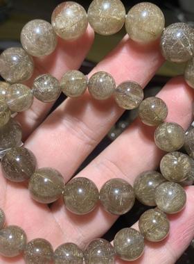 2026天然巴西魔鬼银发晶手链天花板爆闪猫眼金发手串