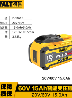 得伟DCB615持久续航20/60V变压电池15Ah大容量动力电池国行原包装