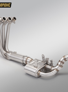 适用钱江摩托车赛421改装 双通道阀门盒子前段 回压盒前段排气管