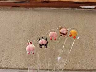 少爷的白菜铺 亚克力屁屁尺子 可爱便携 SPANK拍痧