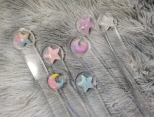 少爷的白菜铺  星星月亮尺子 猫爪SPANK拍痧工具 亚克力戒尺