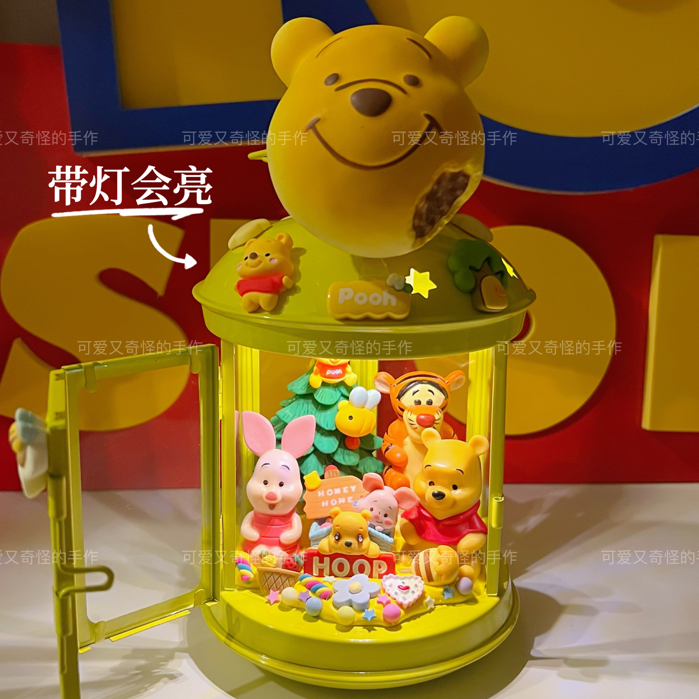 小熊维尼皮杰猪烛台灯节日礼品