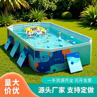 游泳池加厚耐磨充气泳池户外免充气可折叠戏水池儿童家用水池床笠