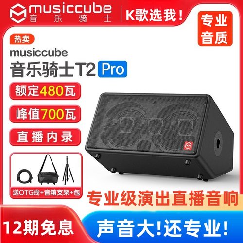 音乐骑士T2pro户外乐器音响直播k歌路演电吹管萨克斯音箱便携式