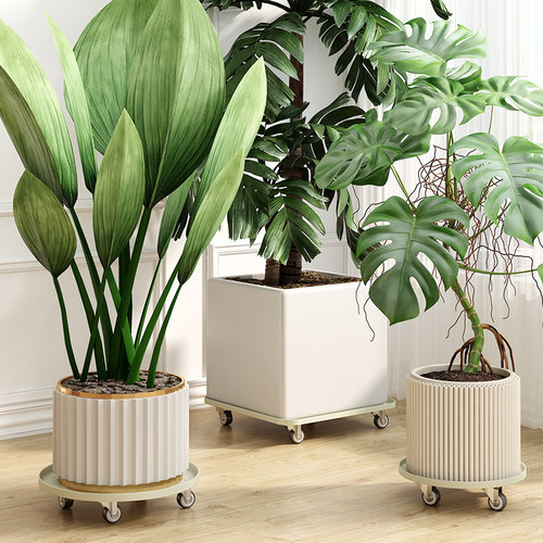 铁艺可移动花盆托盘花架盆栽底座