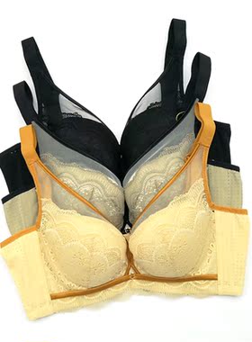 芬铂内衣女士性感蕾丝薄款BC杯聚拢上托收副乳调整型文胸FW3106A2