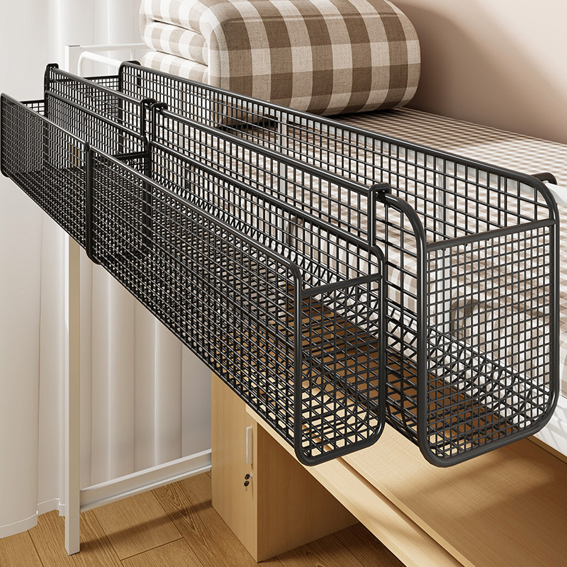 床头缝隙置物架上铺床边收纳神器宿舍大容量挂篮单人床零食架子