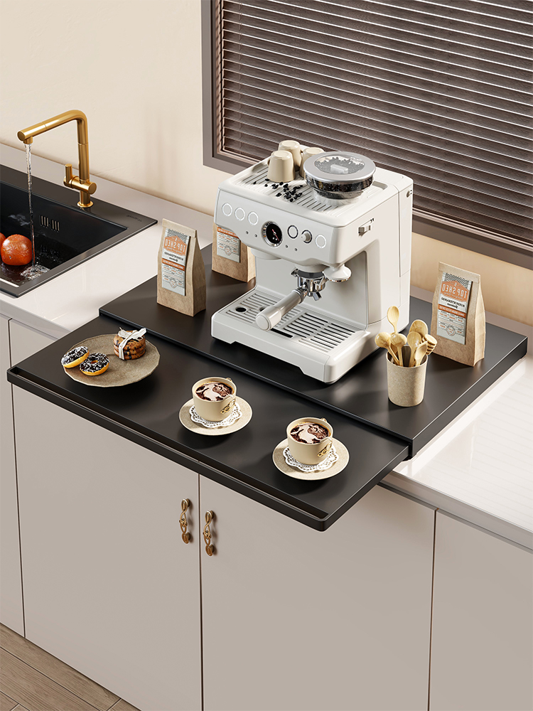 咖啡机存储架拉出咖啡器具组织者桌面扩展板食品储藏室水杯存储神