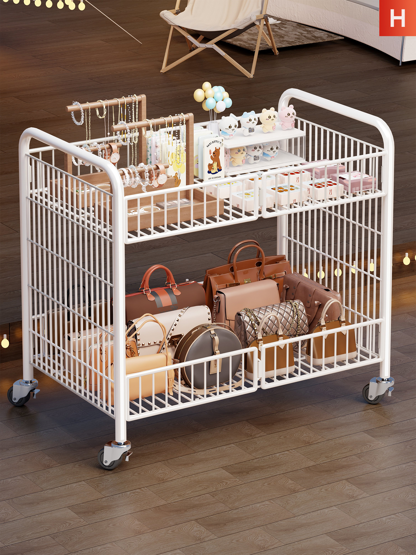 摆摊小推车可折叠多层置物架子夜市地摊小吃车移动促销车展示架子