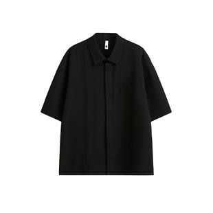 2026年春季酷帅穿搭套装高级感男生痞帅夏轻薄短袖衬衫短裤两件套