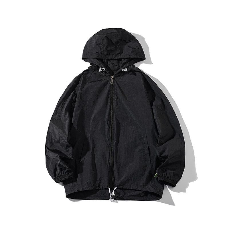 2026休闲男外套户外旅游情侣连帽宽松户外防晒衣薄款日系夹克男