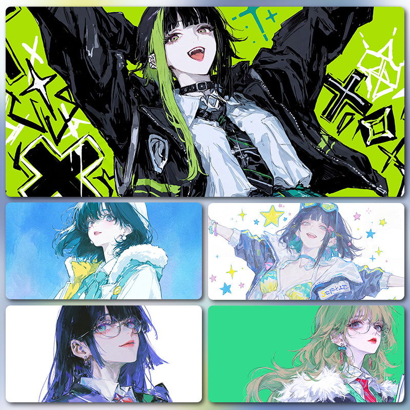 日系少女鼠标垫超大号定制桌垫
