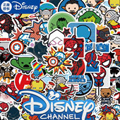 饰旅行箱手机电脑防水贴画 复仇者联盟贴纸可爱卡通涂鸦创意装 迪士尼官方授权 50张Q版