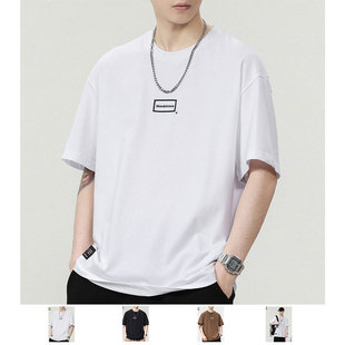 2025新款 t恤男夏季 纯棉速干潮牌280g重磅宽松T恤 短袖 SOTAKEN男士