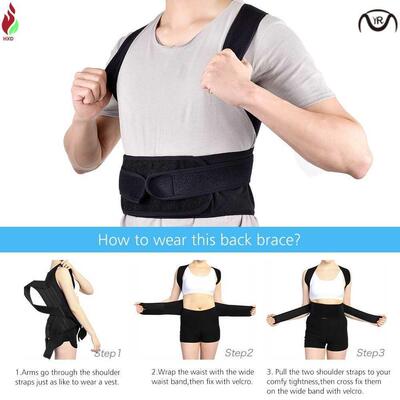 back posture corrector shoulder lumbar brace spine support