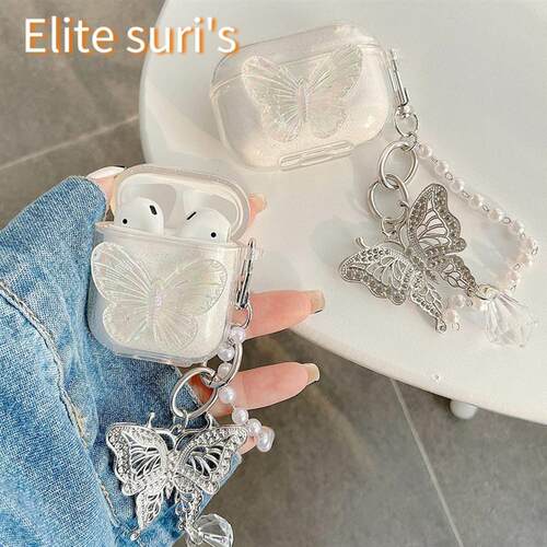 3D Cute Butterfly Funda for Airpods Pro Case Soft Clear Earp