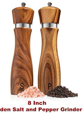 Wooden Salt and Pepper Grinder Refillable Manual Mills