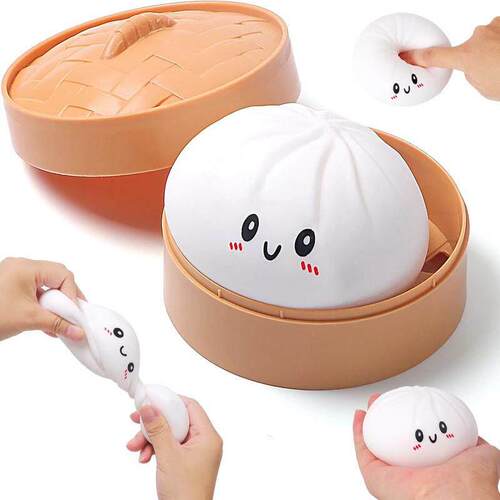 2pcs big emoji Squishy Dumpling Stress Balls Squeeze Dough