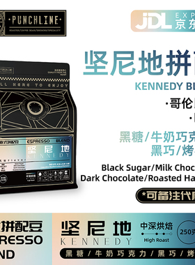 PUNCHLINE意式咖啡豆哥伦比亚拼配巴西牛奶黑巧中深烘焙美式 250g