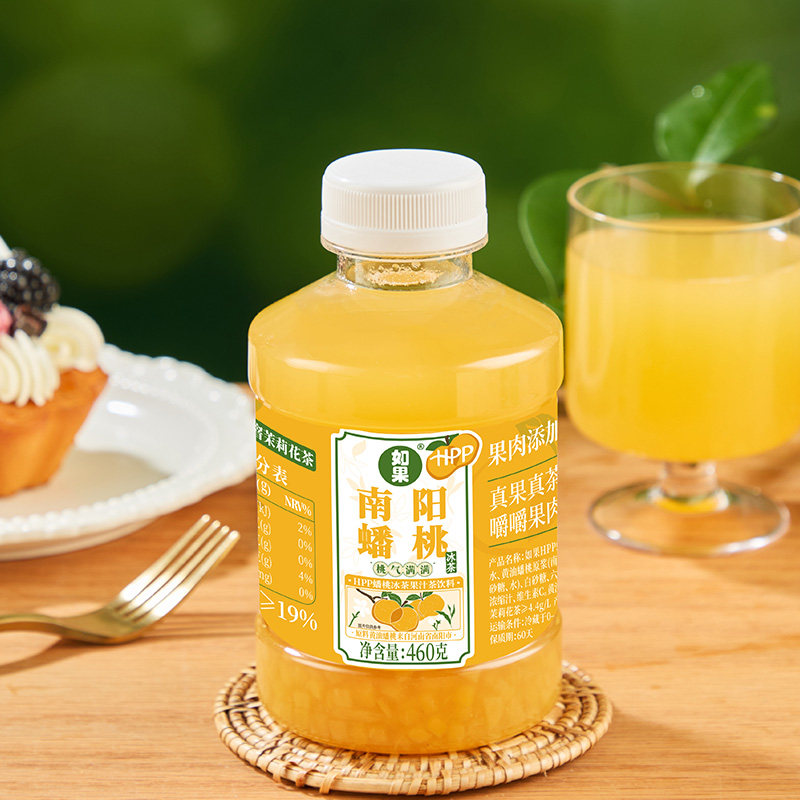 如果HPP南阳蟠桃果汁饮料460g