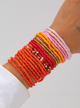 欧美跨境波西米亚米珠串珠手链套