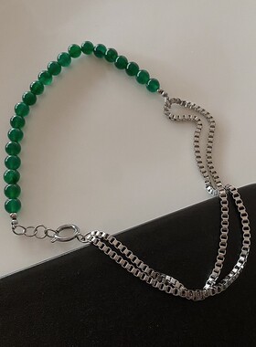 欧美嘻哈粗链条古巴链项链潮流男女朋克个性钛钢锁骨链饰品配饰