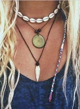 欧美时尚饰品沙滩度假风贝壳项链