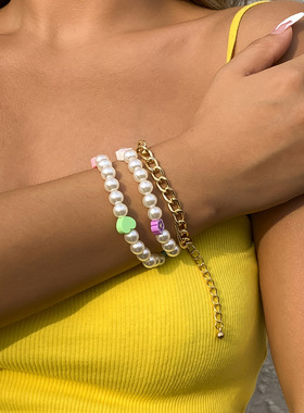 欧美跨境饰品时尚彩色随机雏菊心