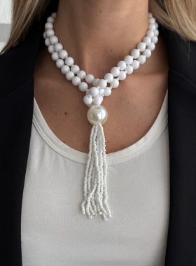 欧美跨境时尚ins亚克力串珠叠戴