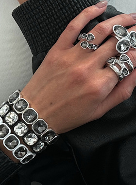 欧美跨境轻奢ins风几何亚克力钻