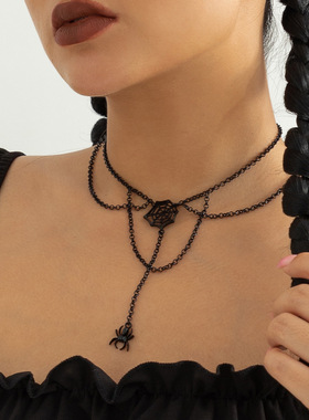 欧美跨境饰品万圣节甜酷蜘蛛蛛网