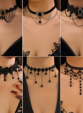 欧美跨境饰品洛丽塔蕾丝项圈复古