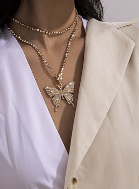 欧美跨境饰品时简约爪链钻链条项