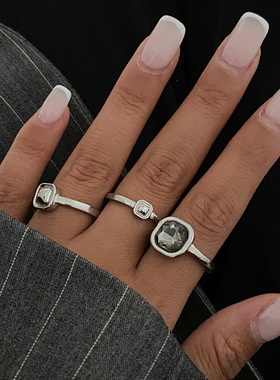 欧美跨境时尚轻奢亚克力钻戒指套