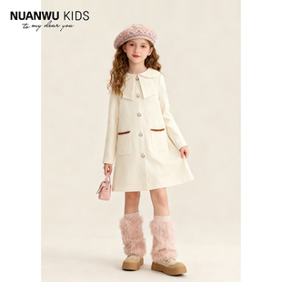 女童韩系冬装2025年新款小香风时髦洋气百搭加厚设计感甜美连衣裙