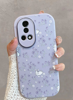 适用于华为nova13手机壳nove12紫色nova12pro小清新ultra花朵blk一al80可爱blkal00兔子n12por全包u防摔navo