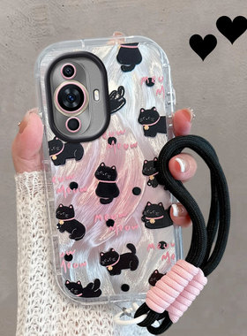 适用于华为nova12活力版手机壳hinova11可爱n11pro创意note11ultra猫咪fin一al60新款nava女novo全包防摔navo