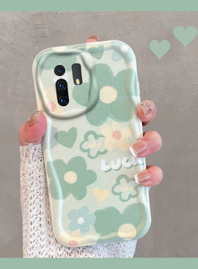 适用于vivox30手机壳viv0x30pro小清新v1938ct绿色vivo步步高x3o花朵vovox新款女vivix叉全包防摔vox创意软壳