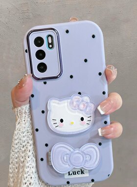 适用于opporeno6手机壳opopreno6pro新款可爱peqm00少女心pepm00带支架oppor6por紫色5g卡通65g软壳opporeon