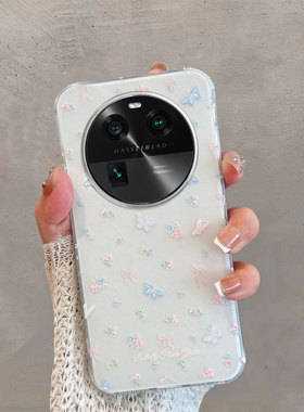 适用于oppofindx6手机壳findx6pro不包镜头pgfm10新款女find x6小清新por蝴蝶opx薄款oppofinx防摔oppofx创意