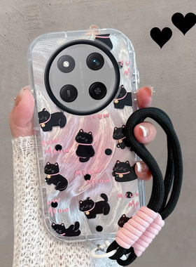 适用于华为荣耀x60pro手机壳可爱brp一an00创意x6opro小猫咪60xpro曲屏新款女anoo全包防摔brpan00小众高级感