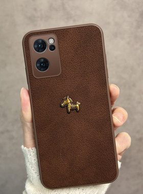 适用于opporeno7手机壳0pp0reno7pro新款opopreno7se简约pfjm10马年oppor7全包75g防摔5g创意中国风opporeon