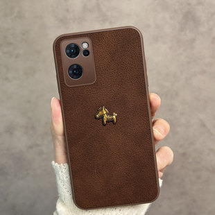 适用于opporeno7手机壳0pp0reno7pro新款opopreno7se简约pfjm10马年oppor7全包75g防摔5g创意中国风opporeon