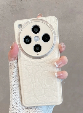 适用于oppofindx8手机壳find x8pro新款女pkb110全包防摔ultra简约oppox8s+山茶花oppofandx高级感oppofinx加